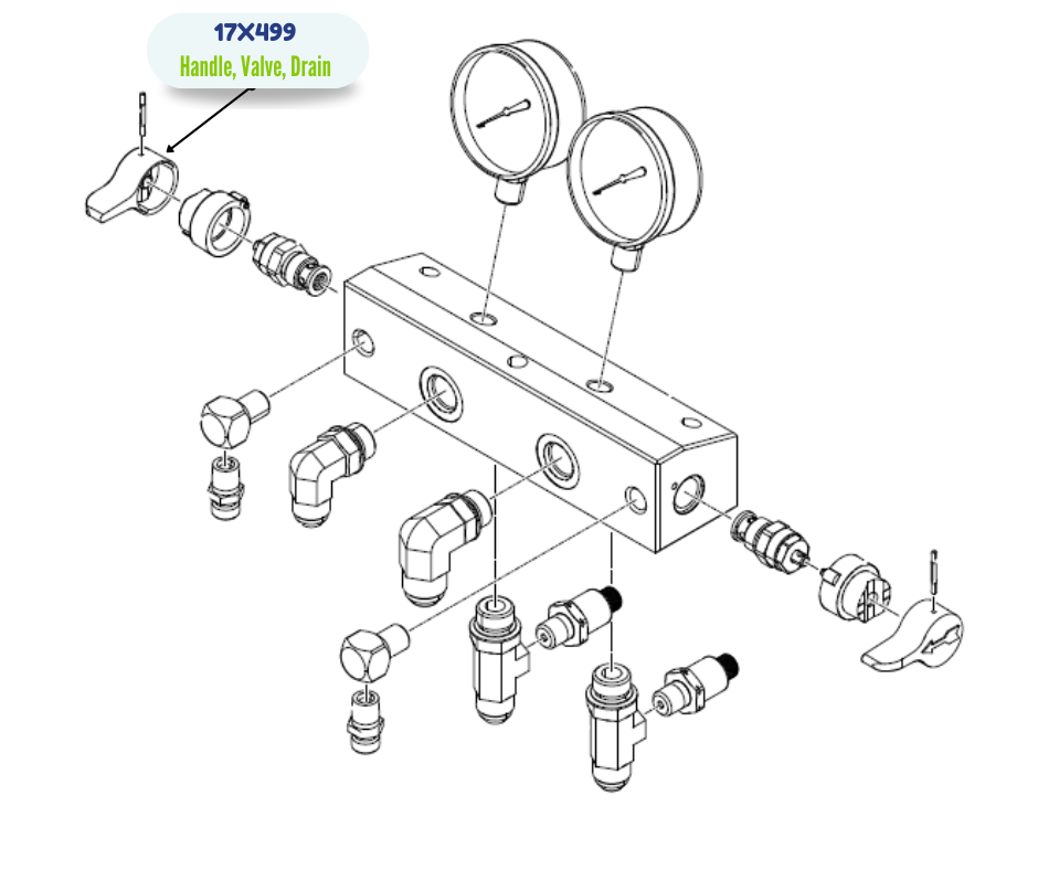 GRACO RED DRAIN VALVE HANDLE (17X499)