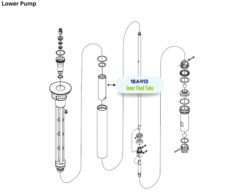 GRACO SHORT INNER FLUID TUBE (18A413)