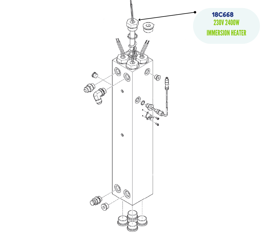 GRACO 230V 2400W IMMERSION HEATER (18C668)