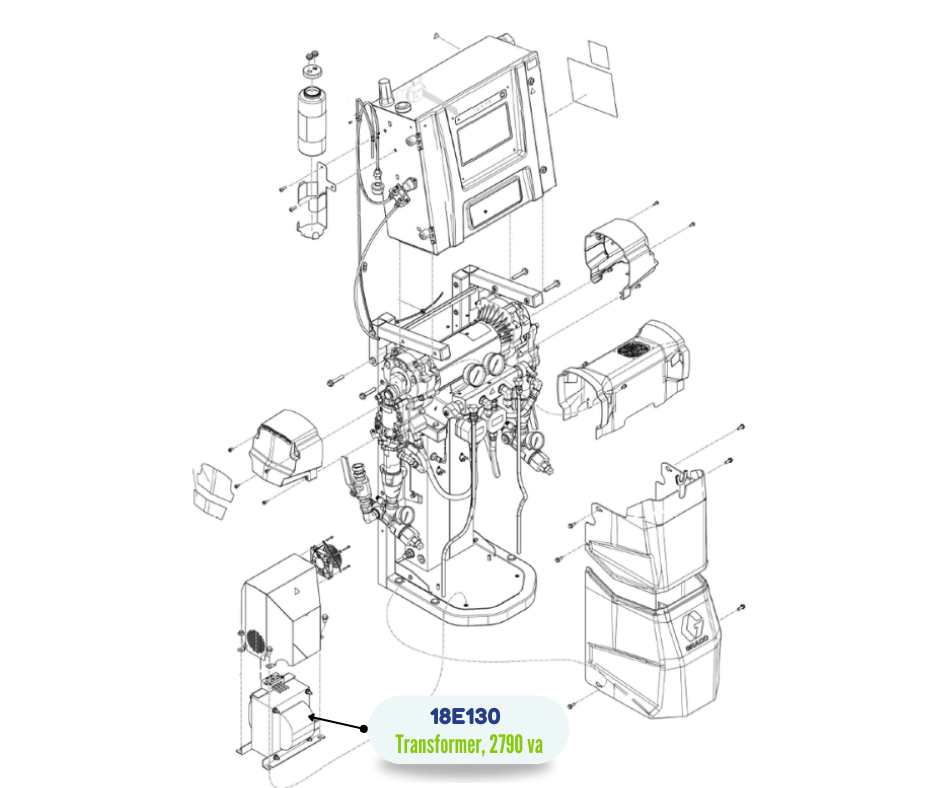 GRACO TRANSFORMER, 2790VA, 230/62 (18E130)