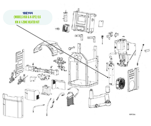 GRACO (MODELS H50 AND H-XP3) 9.6 KW B 1-ZONE HEATER KIT (18E144)