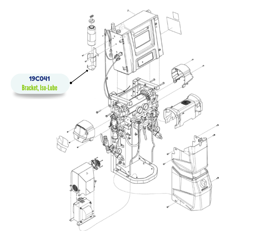 GRACO PAINTED ISOLUBE R3 BRACKET (19C041)