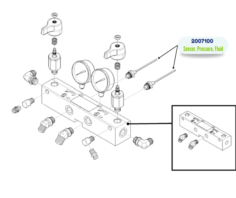 Fluid Outlet Pressure Sensor 915M669)(2007100)