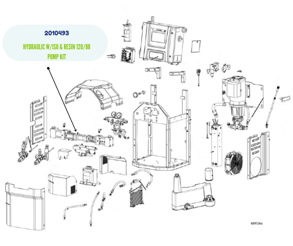 GRACO HYDRAULIC WITH ISO AND RESIN 120/88 PUMP KIT (2010493)