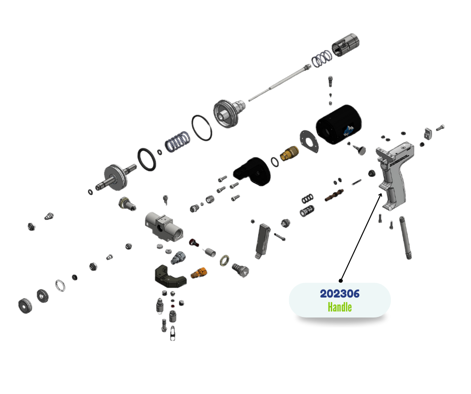 SUB ASSY, HANDLE W/ SET SCREWS, PX7 (202306)