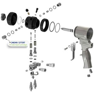 A Side Seal Cartridge for Graco Fusion Air Purge (AP) Spray Gun (246349)