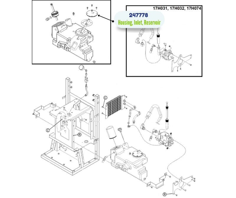 RESERVOIR INLET HOUSING KIT (247778)