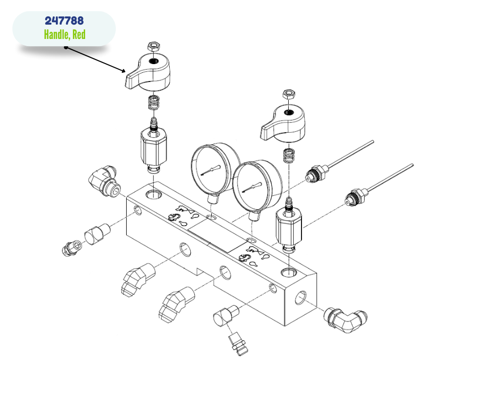 ISO RED LEFT HANDLE KIT (247788)