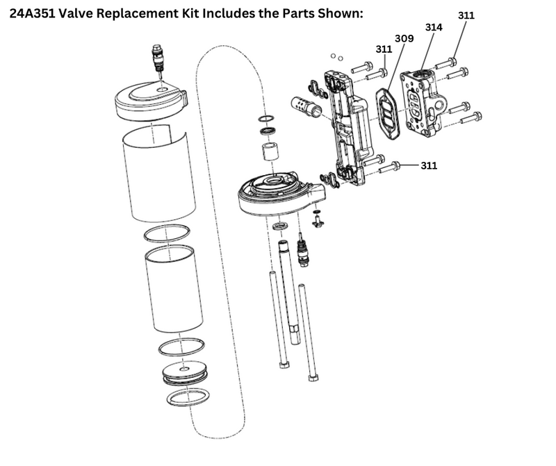 GRACO COMPLETE AIR VALVE REPLACEMENT KIT(24A351)