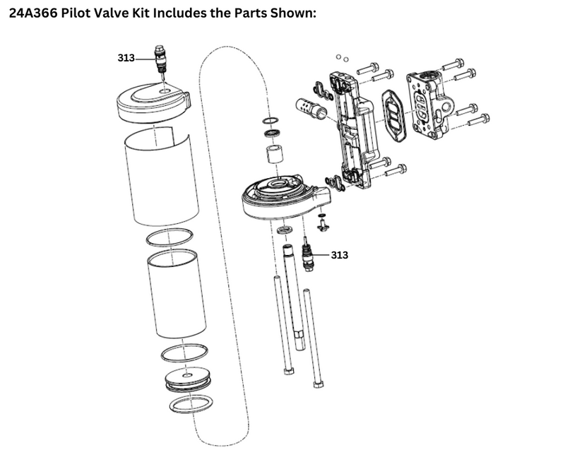 GRACO PILOT VALVE MOTOR KIT ( 24A366)