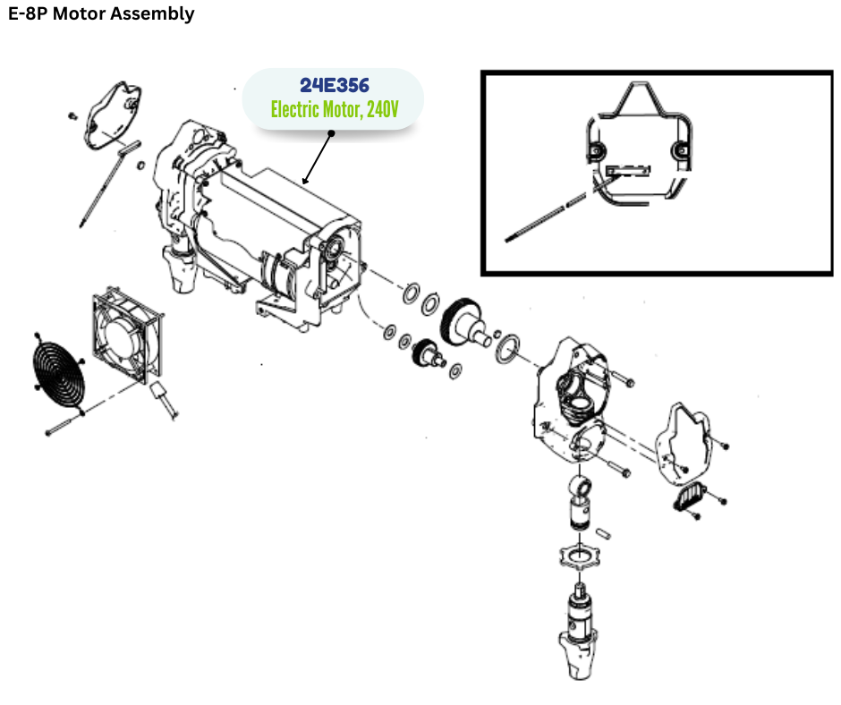 GRACO MOTOR KIT, 240V (24E356)