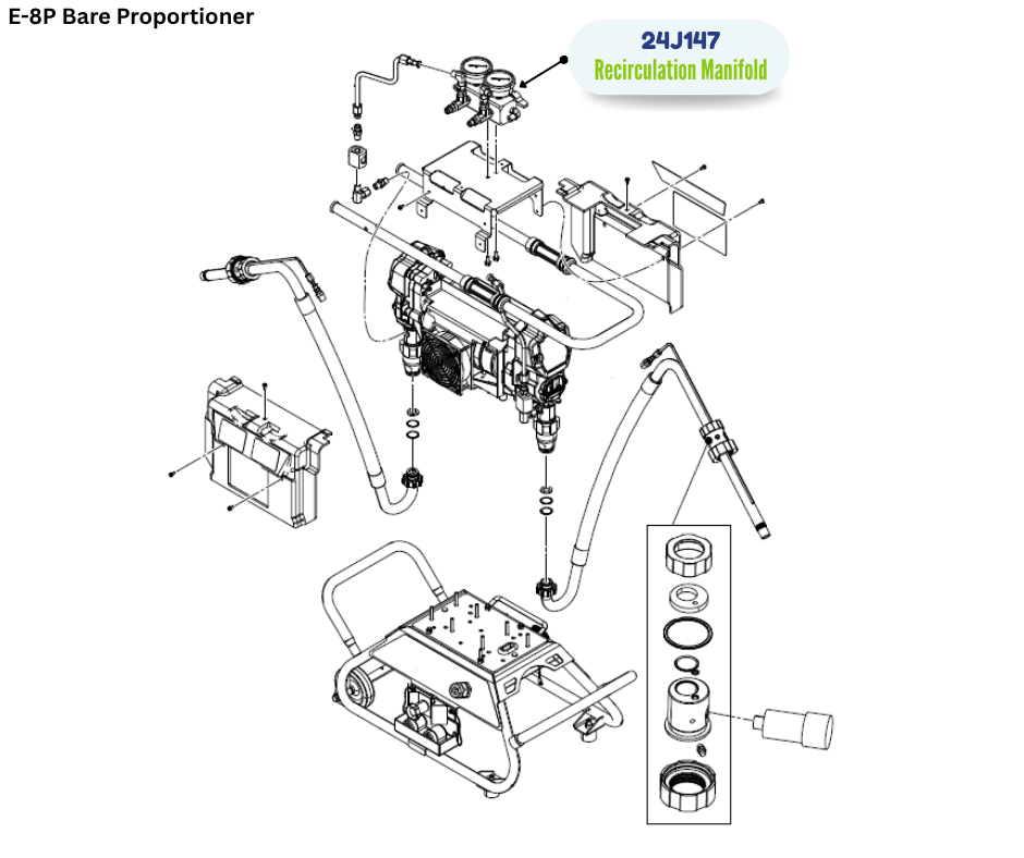GRACO RECIRCULATION MANIFOLD, E8P (24J147)