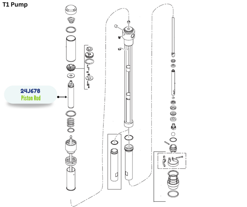 GRACO PISTON ROD KIT;T1(24J678)