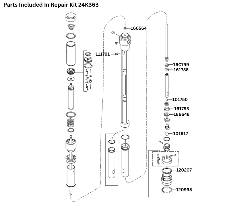 GRACO LOWER SEALS REPAIR KIT;T1(24K363)