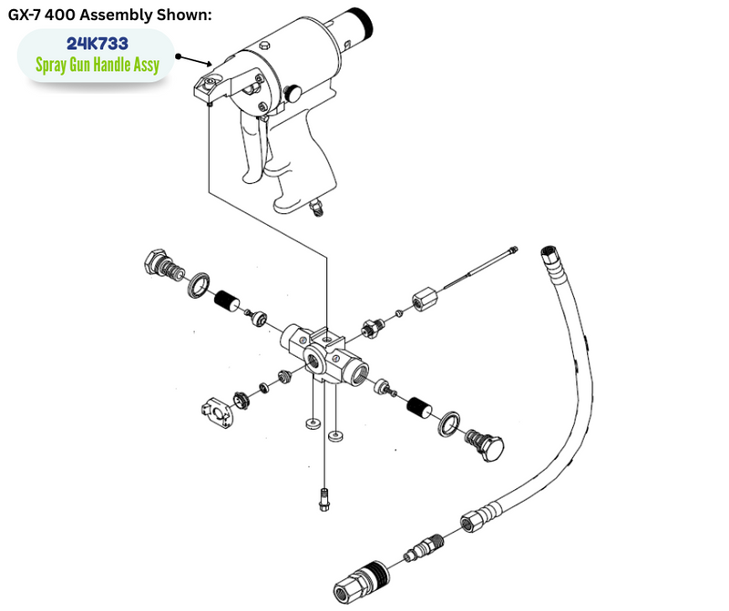 GRACO CYLINDER HANDLE KIT (24K733)