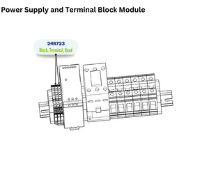 ABB QUAD M4 TERMINAL BLOCK (24R723)