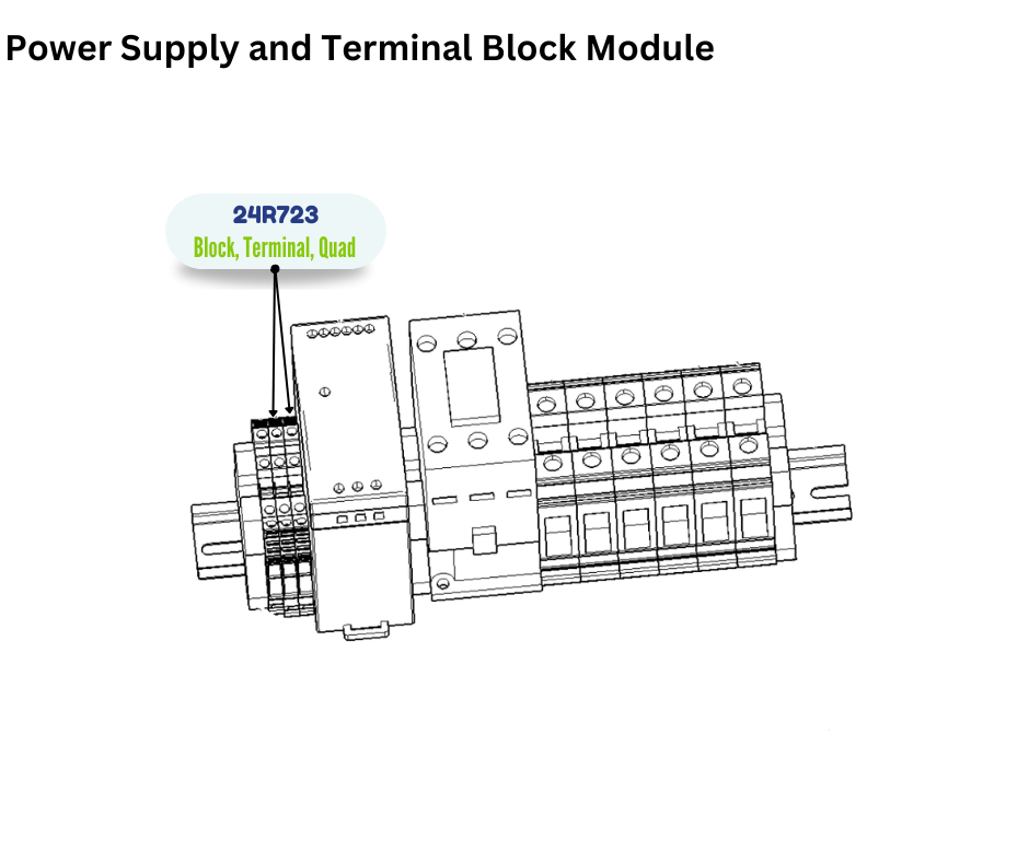 ABB QUAD M4 TERMINAL BLOCK (24R723)