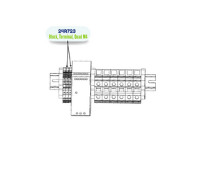 ABB QUAD M4 TERMINAL BLOCK (24R723)