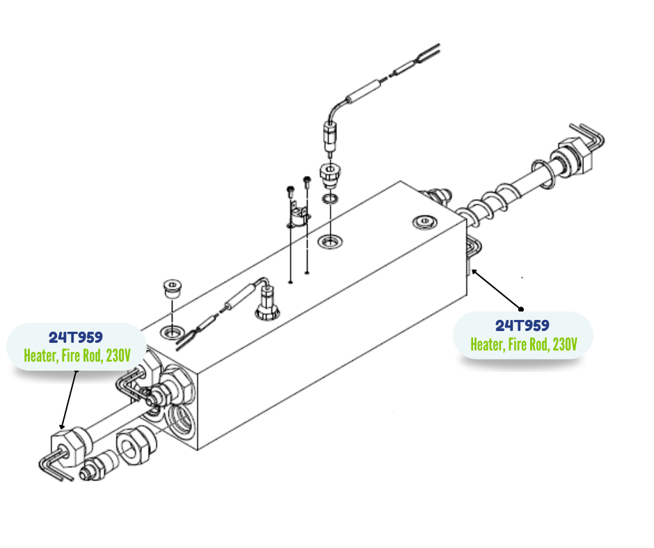 E10HP 620W 230V FIREROD KIT (24T959)