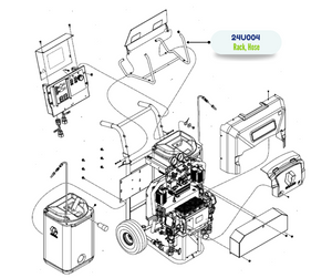 E10HP PAINTED HOSE RACK KIT (24U004)