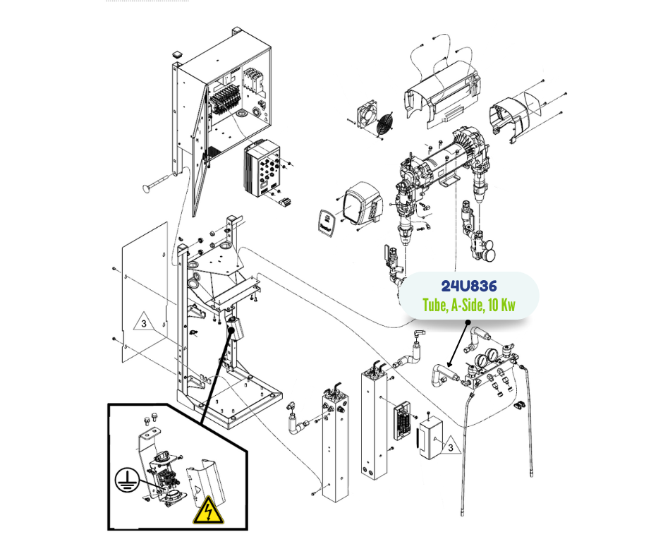 OUTLET A FLUID TUBE KIT (24U836)