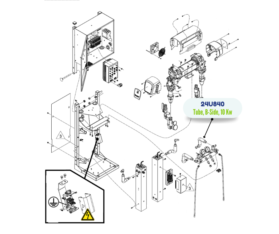 10KW ONLY OUTLET B FLUID TUBE KIT (24U840)