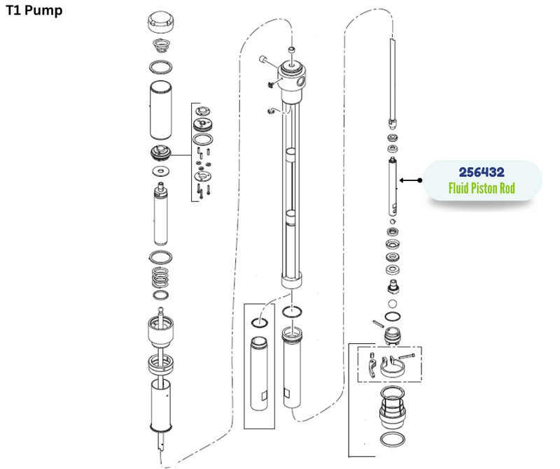 GRACO LOWER PISTON ROD KIT;T1(256432)