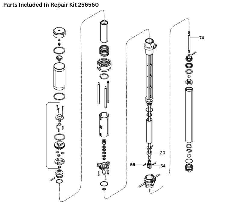 GRACO SHAFT REPAIR KIT;T2  (256560)