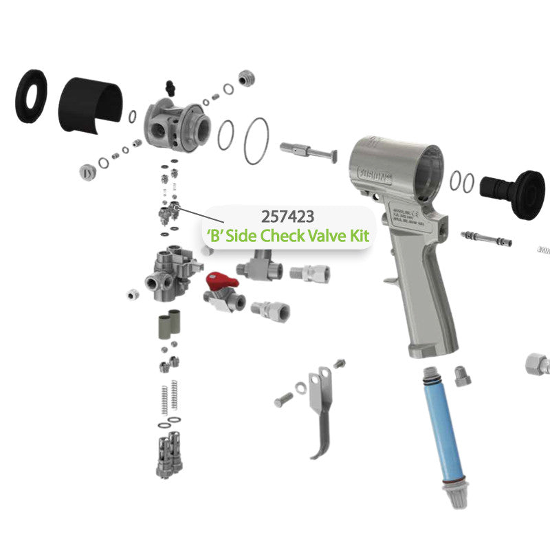 BSide Check Valve Kit for Graco Fusion CS Spray Gun (257423)