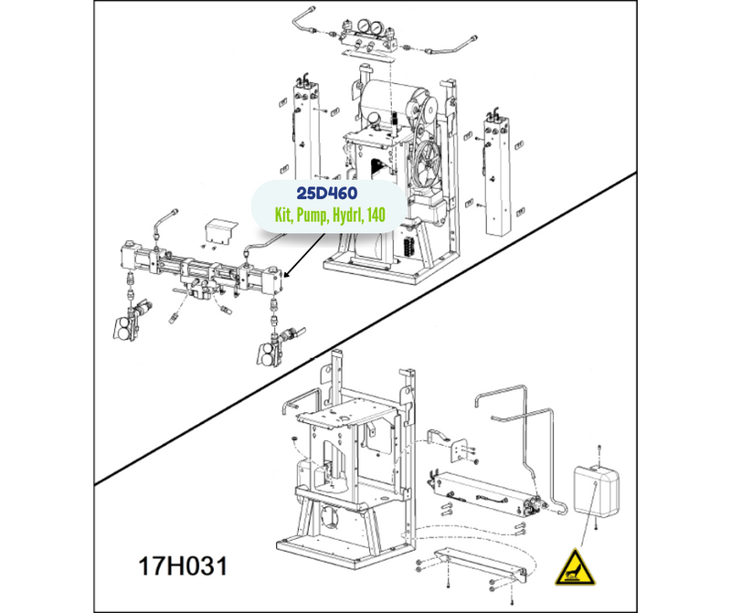 140 W/ISO/RES HYDRL PUMP KIT (25D460)