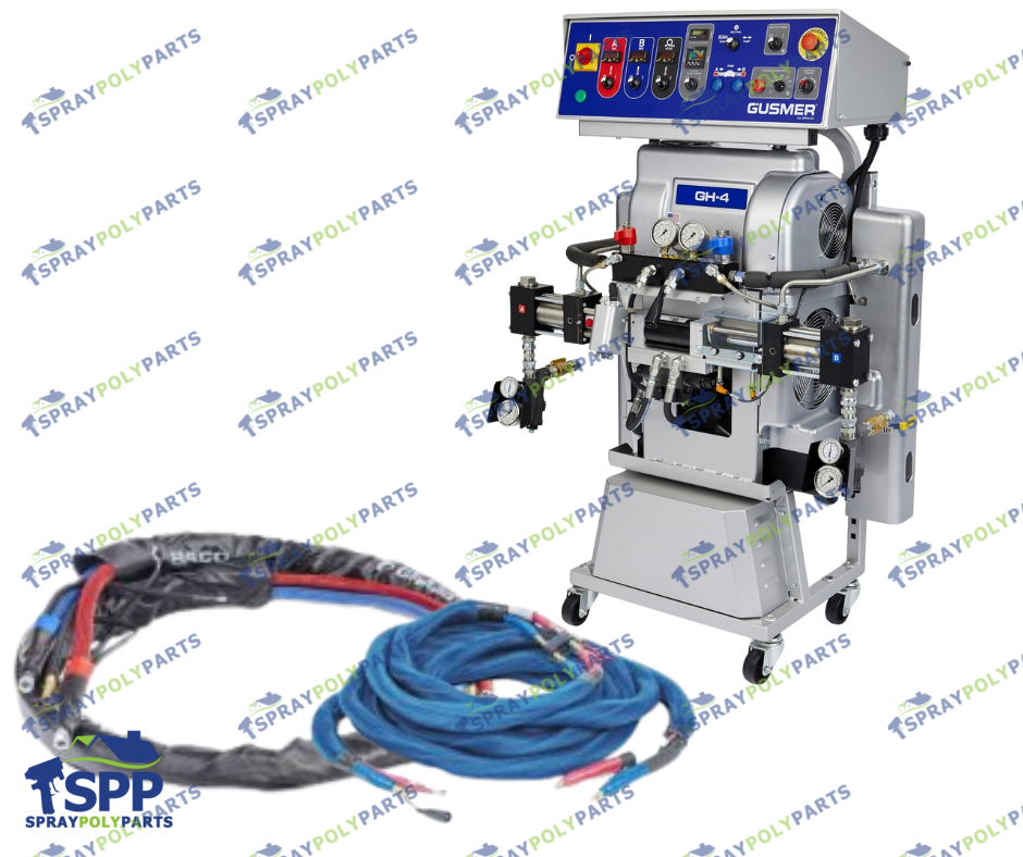 GRACO GUSMER GH 4 PROPORTIONER PACKAGE 3 PHASE 300 FT HEATED HOSE 15KW (EHC699)