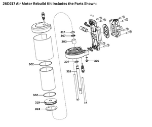 GRACO AIR MOTOR REPAIR KIT;T4(26D217)