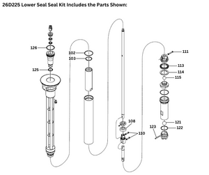GRACO LOWER PUMP BOT SEAL KIT (26D225)