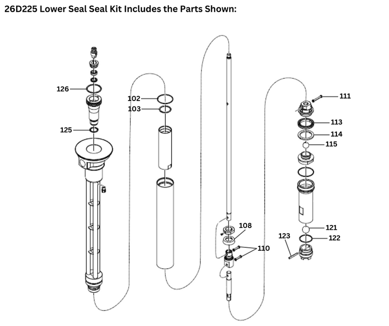 GRACO LOWER PUMP BOT SEAL KIT (26D225)