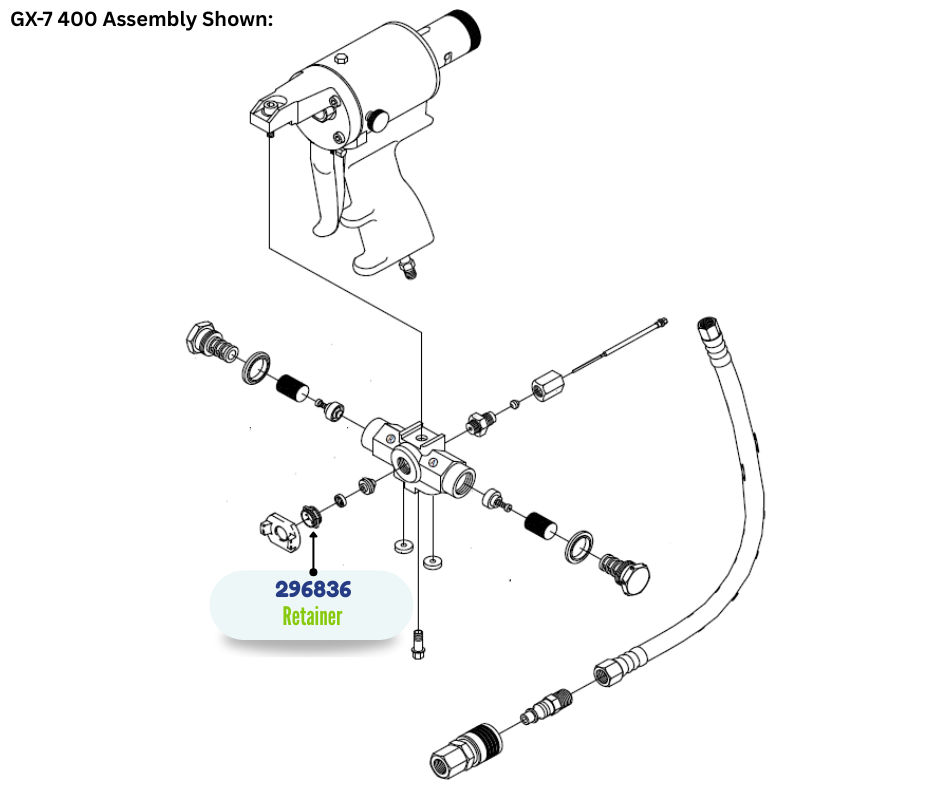 W/AIR PCD BODY RETAINER KIT (296836)
