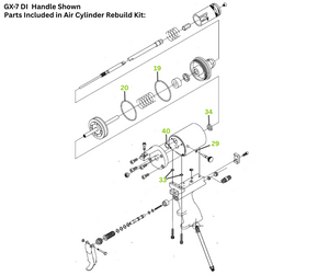 GRACO AIR CYL GX7 REBUILD KIT (296895)