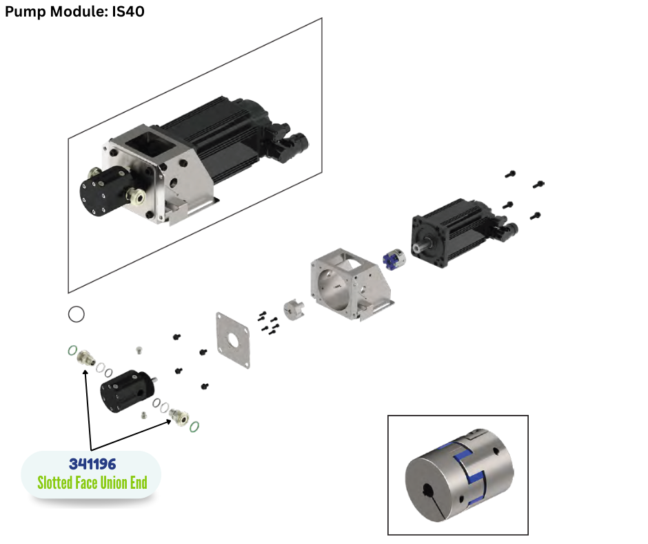 BINKS SLOTTED FACE UNION END (341196)
