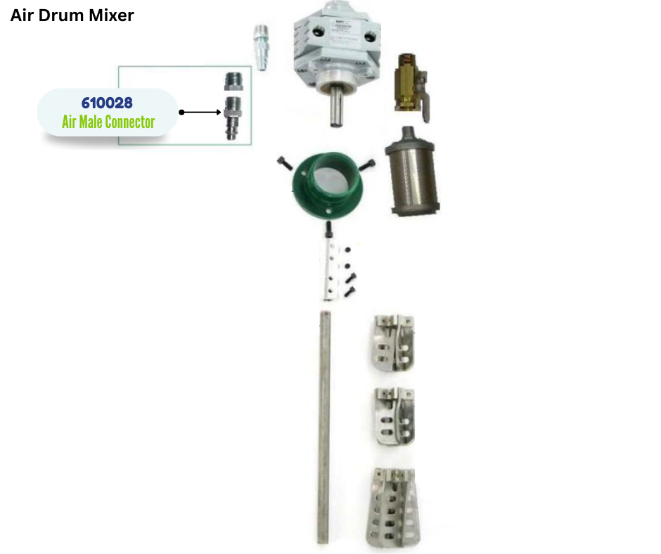 IPM AIR HOSE CONNECTOR 1/4;MALE(610028)