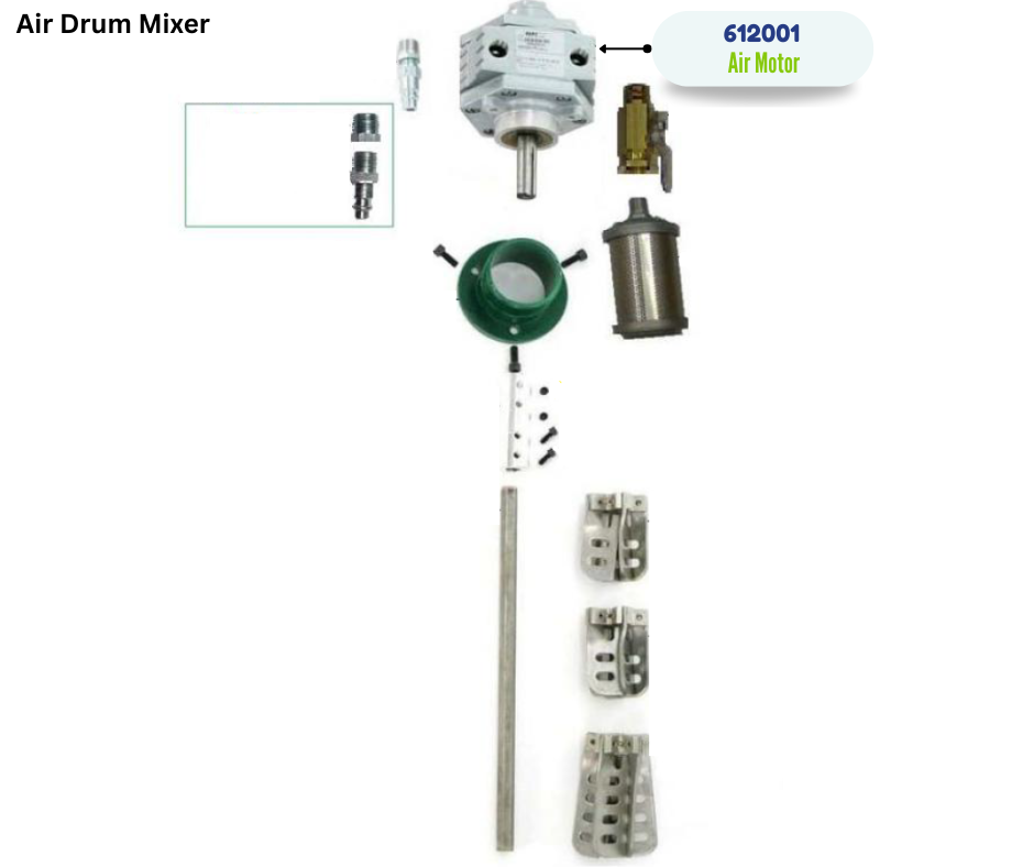 IPM AIR MOTOR FOR DRUM MIXER (612001)