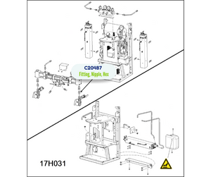 GRACO HEX NIPPLE FITTING (C20487)