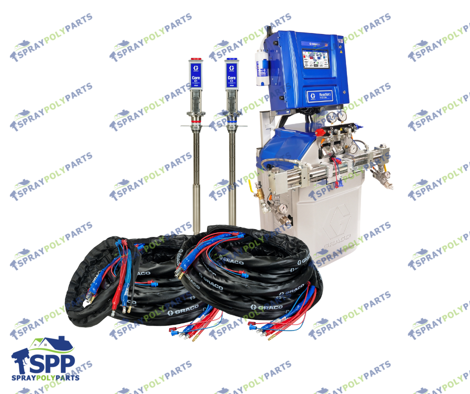 GRACO REACTOR 3 H-30 ELITE TIER SPRAY FOAM PROPORTIONER PACKAGE 200FT INTERNAL HOSE/CORE E1 TRANSFER PUMP 60HZ (CHR357)