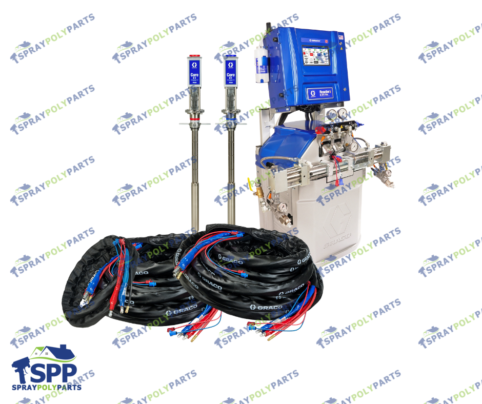 GRACO REACTOR 3 EXP2 ELITE TIER POLYUREA PROPORTIONER PACKAGE 200 FT INTERNAL HOSE 60HZ/TRANSFER PUMP(CHR367)