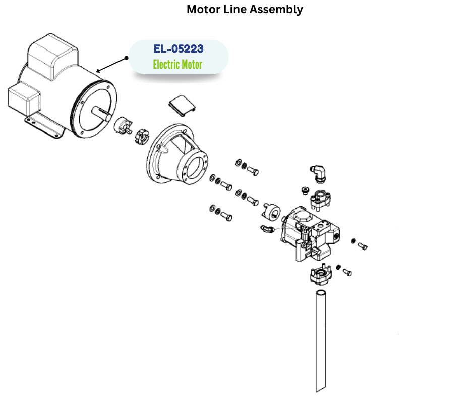 ELECTRIC MOTOR, 5HP, 3PH, 60HZ (EL05223) (EL-05223)