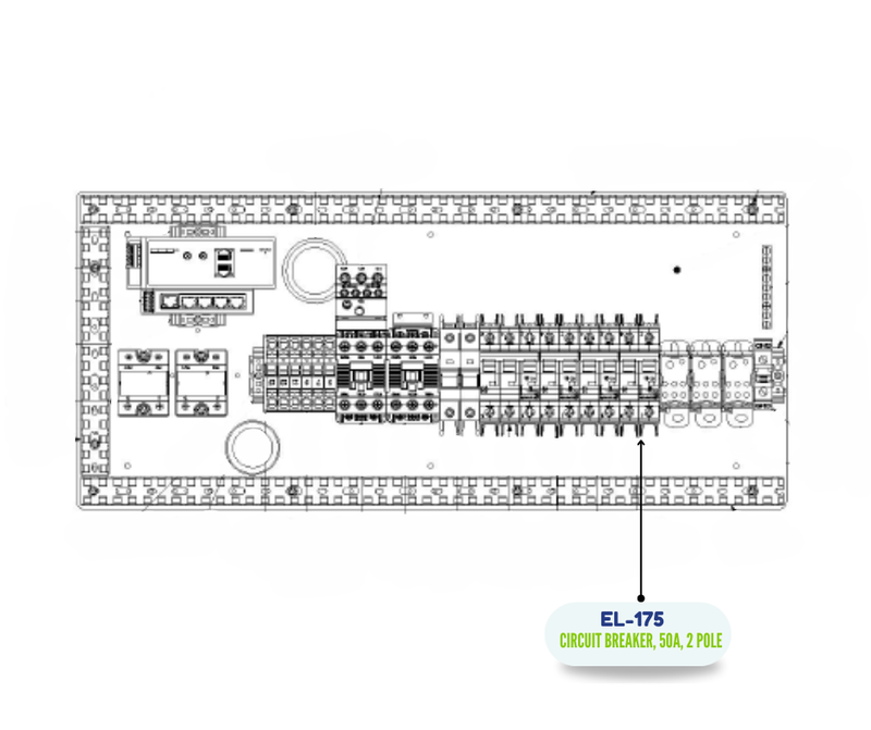 PMC CIRCUIT BREAKER, 50A, 2 POLE (EL-175)