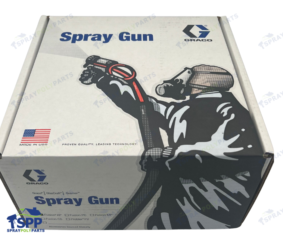 GRACO ROUND FUSION AIRPURGE GUN W/02 MIX CHAMBER & 0.052 IN (1.3MM) ORIFICE SIZE (246102)