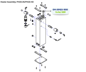 PMC FIRE ROD, 1500W, 3/4 NPT, 17.5 (GM054231500) (GM-05423-1500)