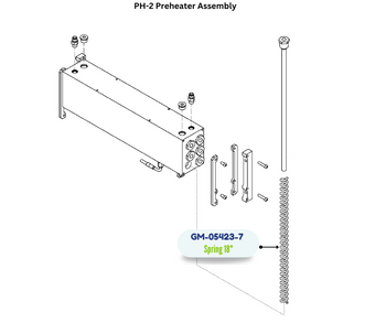 PMC HTR, SPRING, 18 IN, CBN STL (GM054237) (GM-05423-7)