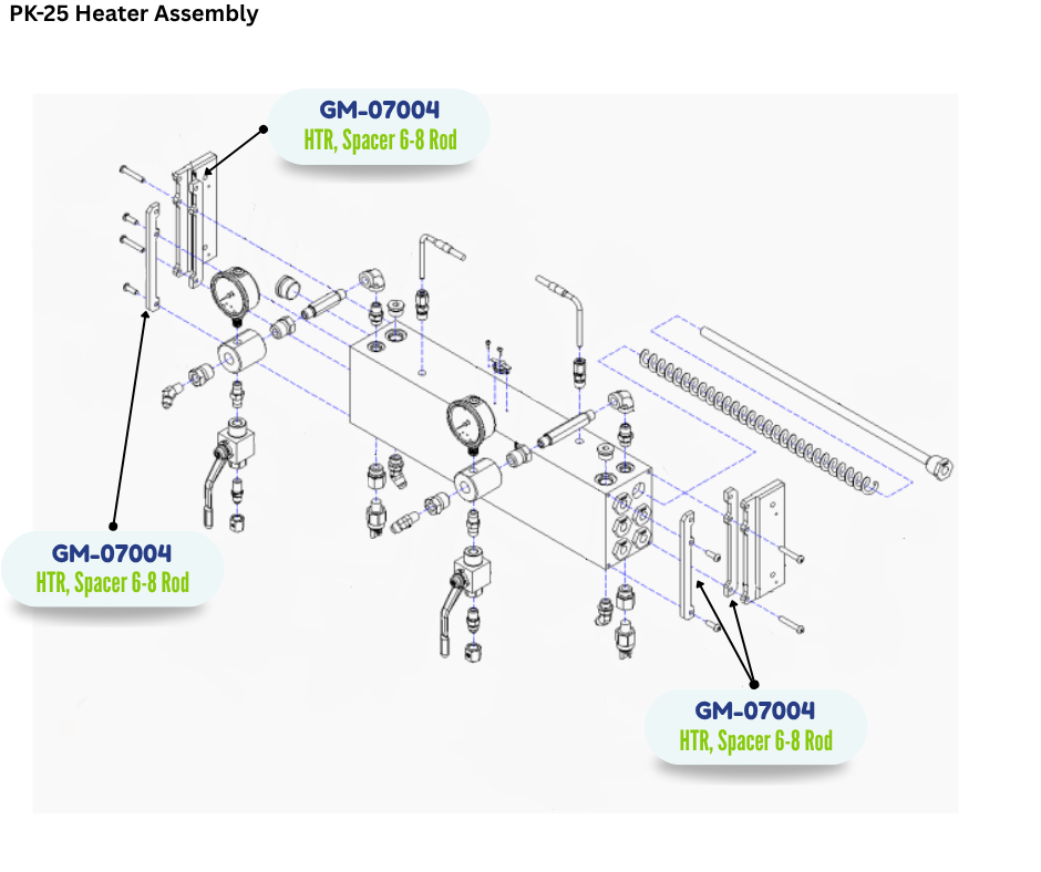 PMC HEATER SPACER, 68 ROD, PHENOLIC (GM07004) (GM-07004)