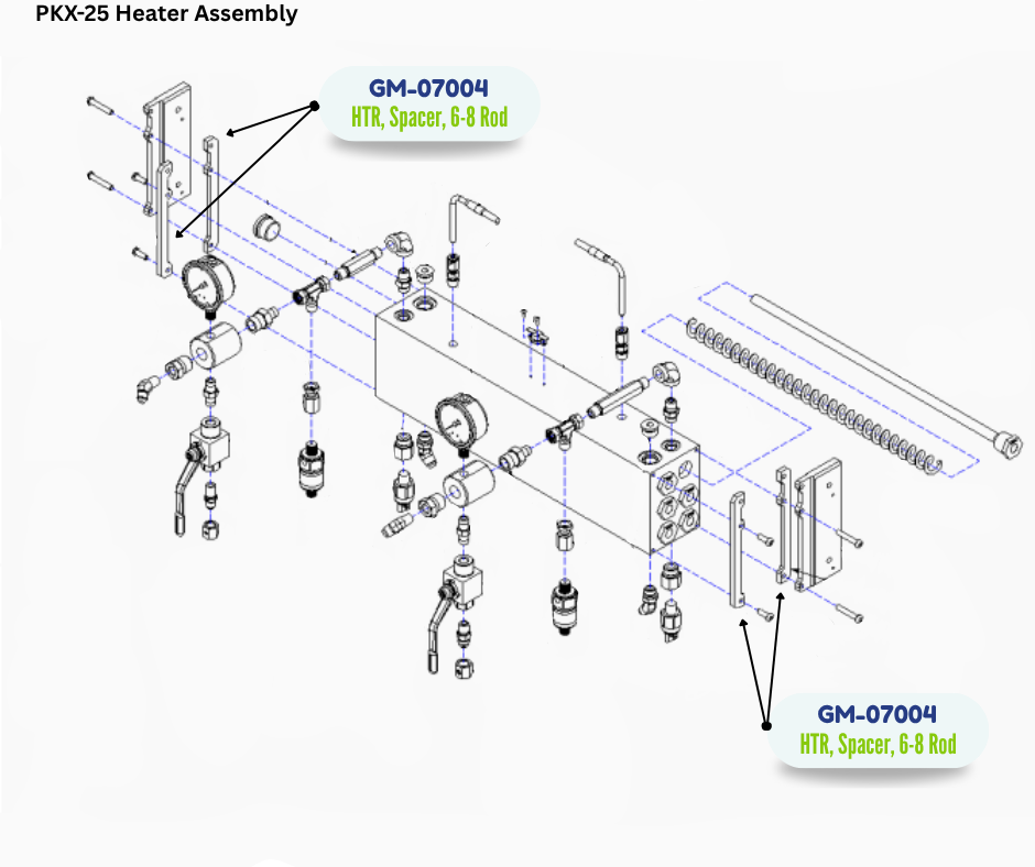 PMC HEATER SPACER, 68 ROD, PHENOLIC (GM07004) (GM-07004)