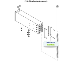 HEATER MOUNT, 68 ROD, AL (GM07005) (GM-07005)